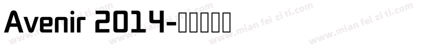Avenir 2014字体转换